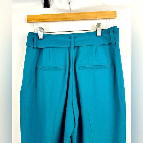 A New Day Teal Pleated Trouser Pant Front Slash Pocket Belted Size 2 & 18 avail. - Picture 6 of 12